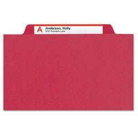 Expanding Recycled Heavy Pressboard Folders, 1-3-cut Tabs, 1" Expansion, Letter Size, Bright Red, 25-box