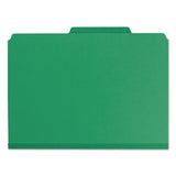 Expanding Recycled Heavy Pressboard Folders, 1-3-cut Tabs, 1" Expansion, Letter Size, Green, 25-box