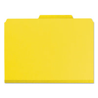 Expanding Recycled Heavy Pressboard Folders, 1-3-cut Tabs, 1" Expansion, Letter Size, Yellow, 25-box