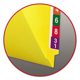 Reinforced End Tab Colored Folders, Straight Tab, Letter Size, Yellow, 100-box