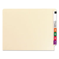 Manila End Tab Classification Folders, 1 Divider, Letter Size, Manila, 10-box
