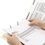 Manila End Tab Classification Folders, 2 Dividers, Letter Size, Manila, 10-box