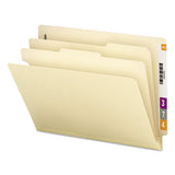 Manila End Tab Classification Folders, 2 Dividers, Letter Size, Manila, 10-box