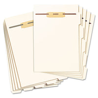Stackable Folder Dividers W- Fasteners, 1-5-cut Top Tab, Letter Size, Manila, 50-pack