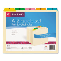 Alphabetic Top Tab Indexed File Guide Set, 1-5-cut Top Tab, A To Z, 8.5 X 11, Manila, 25-set