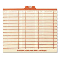 Manila Out Guides, Printed Form Style, 1-5-cut Top Tab, Out, 8.5 X 11, Manila, 100-box