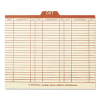Manila Out Guides, Printed Form Style, 1-5-cut Top Tab, Out, 8.5 X 11, Manila, 100-box