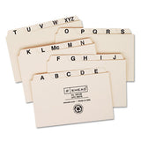 Manila Card Guides, 1-5-cut Top Tab, A To Z, 3 X 5, Manila, 25-set
