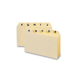 Manila Card Guides, 1-5-cut Top Tab, A To Z, 3 X 5, Manila, 25-set