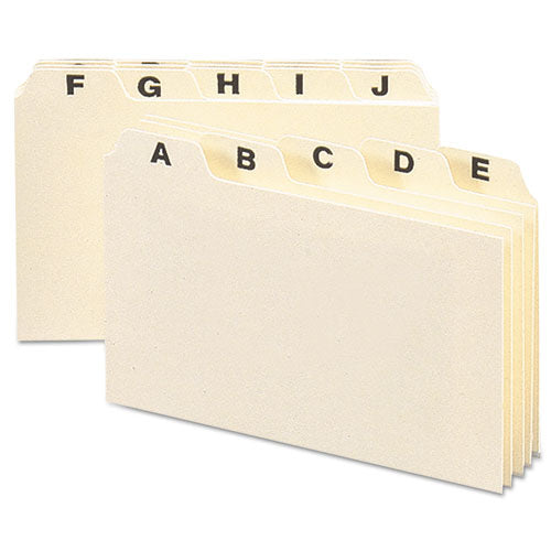 Manila Card Guides, 1-5-cut Top Tab, A To Z, 4 X 6, Manila, 25-set