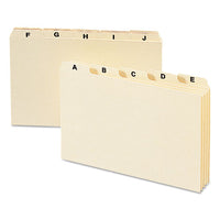 Manila Card Guides, 1-5-cut Top Tab, A To Z, 5 X 8, Manila, 25-set