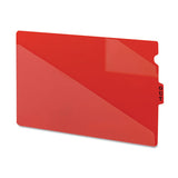 End Tab Poly Out Guides, Two-pocket Style, 1-3-cut End Tab, Out, 8.5 X 14, Red, 50-box