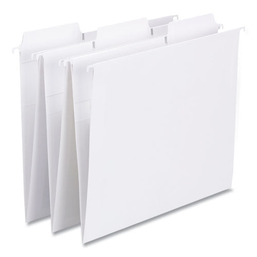 Fastab Hanging Folders, Letter Size, 1-3-cut Tab, White, 20-box