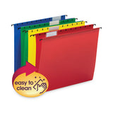 Poly Hanging Folders, 0.75" Expansion, Letter Size, 1-5-cut Tab, Assorted, 12-pack