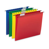 Poly Hanging Folders, 0.75" Expansion, Letter Size, 1-5-cut Tab, Assorted, 12-pack