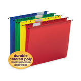 Poly Hanging Folders, 0.75" Expansion, Letter Size, 1-5-cut Tab, Assorted, 12-pack