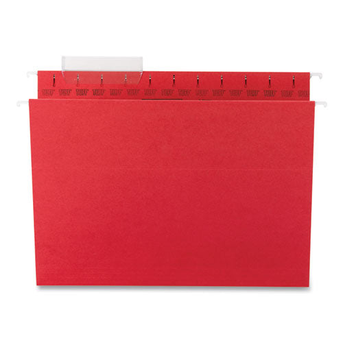 Tuff Hanging Folders With Easy Slide Tab, Letter Size, 1-3-cut Tab, Red, 18-box