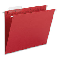 Tuff Hanging Folders With Easy Slide Tab, Letter Size, 1-3-cut Tab, Red, 18-box