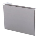 Colored Hanging File Folders, Letter Size, 1-5-cut Tab, Gray, 25-box