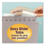 Tuff Hanging Folders With Easy Slide Tab, Letter Size, 1-3-cut Tab, Steel Gray, 18-box