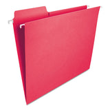 Fastab Hanging Folders, Letter Size, 1-3-cut Tab, Red, 20-box