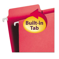 Fastab Hanging Folders, Letter Size, 1-3-cut Tab, Red, 20-box
