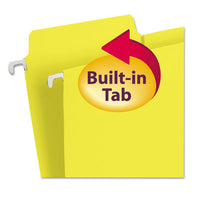 Fastab Hanging Folders, Letter Size, 1-3-cut Tab, Yellow, 20-box
