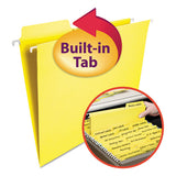 Fastab Hanging Folders, Letter Size, 1-3-cut Tab, Yellow, 20-box