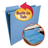 Fastab Hanging Folders, Letter Size, 1-3-cut Tab, Blue, 20-box