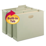 Fastab Tuff Hanging Pockets, Letter Size, 1-3-cut Tab, Moss, 9-box