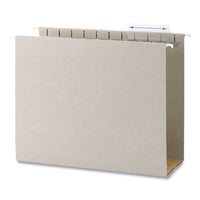 Tuff Extra Capacity Hanging File Folders W- Easy Slide Tab, 4" Expansion, Letter, Steel Gray,18-box