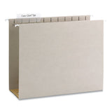 Tuff Extra Capacity Hanging File Folders W- Easy Slide Tab, 4" Expansion, Letter, Steel Gray,18-box