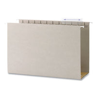 Tuff Extra Capacity Hanging File Folders W- Easy Slide Tab, 4" Expansion, Legal, Steel Gray,18-box