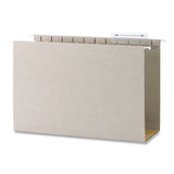 Tuff Extra Capacity Hanging File Folders W- Easy Slide Tab, 4" Expansion, Legal, Steel Gray,18-box
