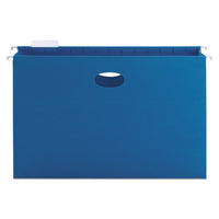 Hanging Pockets With Full-height Gusset, Legal Size, 1-5-cut Tab, Sky Blue, 25-box