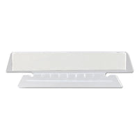 Poly Index Tabs And Inserts For Hanging File Folders, 1-3-cut Tabs, White-clear, 3.5" Wide, 25-pack