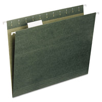 100% Recycled Hanging File Folders, Letter Size, 1-5-cut Tab, Standard Green, 25-box