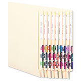 A-z Color-coded End Tab Filing Labels, T, 1 X 1.25, White, 500-roll