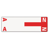 Alphaz Color-coded First Letter Combo Alpha Labels, A-n, 1.16 X 3.63, Red-white, 5-sheet, 20 Sheets-pack