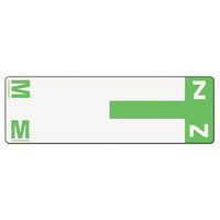 Alphaz Color-coded First Letter Combo Alpha Labels, M-z, 1.16 X 3.63, Light Green-white, 5-sheet, 20 Sheets-pack