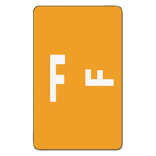 Alphaz Color-coded Second Letter Alphabetical Labels, F, 1 X 1.63, Orange, 10-sheet, 10 Sheets-pack