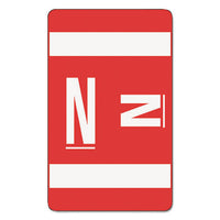 Alphaz Color-coded Second Letter Alphabetical Labels, N, 1 X 1.63, Red, 10-sheet, 10 Sheets-pack