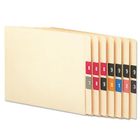 Numerical End Tab File Folder Labels, 0-9, 1.5 X 1.5, Assorted, 250-roll, 10 Rolls-box