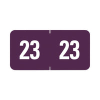 Yearly End Tab File Folder Labels, 23, 0.5 X 1, Purple, 25-sheet, 10 Sheets-pack