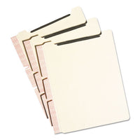 Self-adhesive Folder Dividers For Top-end Tab Folders W- 2-prong Fasteners, Letter Size, Manila, 25-pack