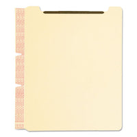 Self-adhesive Folder Dividers For Top-end Tab Folders W- 2-prong Fasteners, Letter Size, Manila, 25-pack