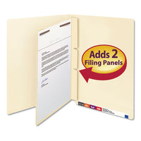 Self-adhesive Folder Dividers For Top-end Tab Folders W- 2-prong Fasteners, Letter Size, Manila, 100-box