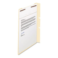 Self-adhesive Folder Dividers For Top-end Tab Folders W- 2-prong Fasteners, Letter Size, Manila, 100-box