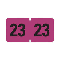 Yearly End Tab File Folder Labels, 23, 0.75 X 1.5, Purple, 500 Labels-roll
