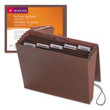 Six-pocket Subject File W- Insertable Tabs, 5.25" Expansion, 6 Sections, 1-5-cut Tab, Letter Size, Redrope